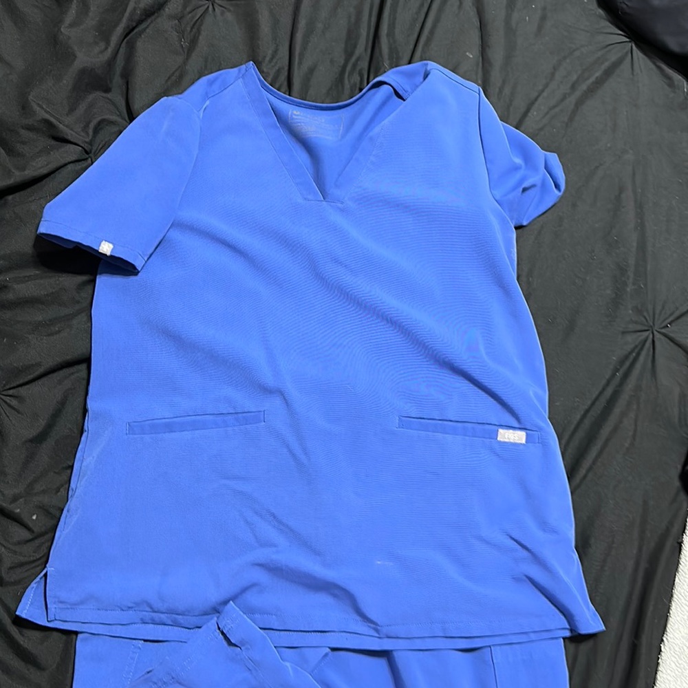 Figs denim scrubs set. Size Large